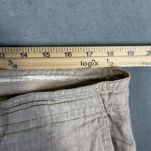 Jos A Bank Reserve 100% Linen Pants Mens 36x32 Beige Drawstring Chino Casual - Picture 8 of 9